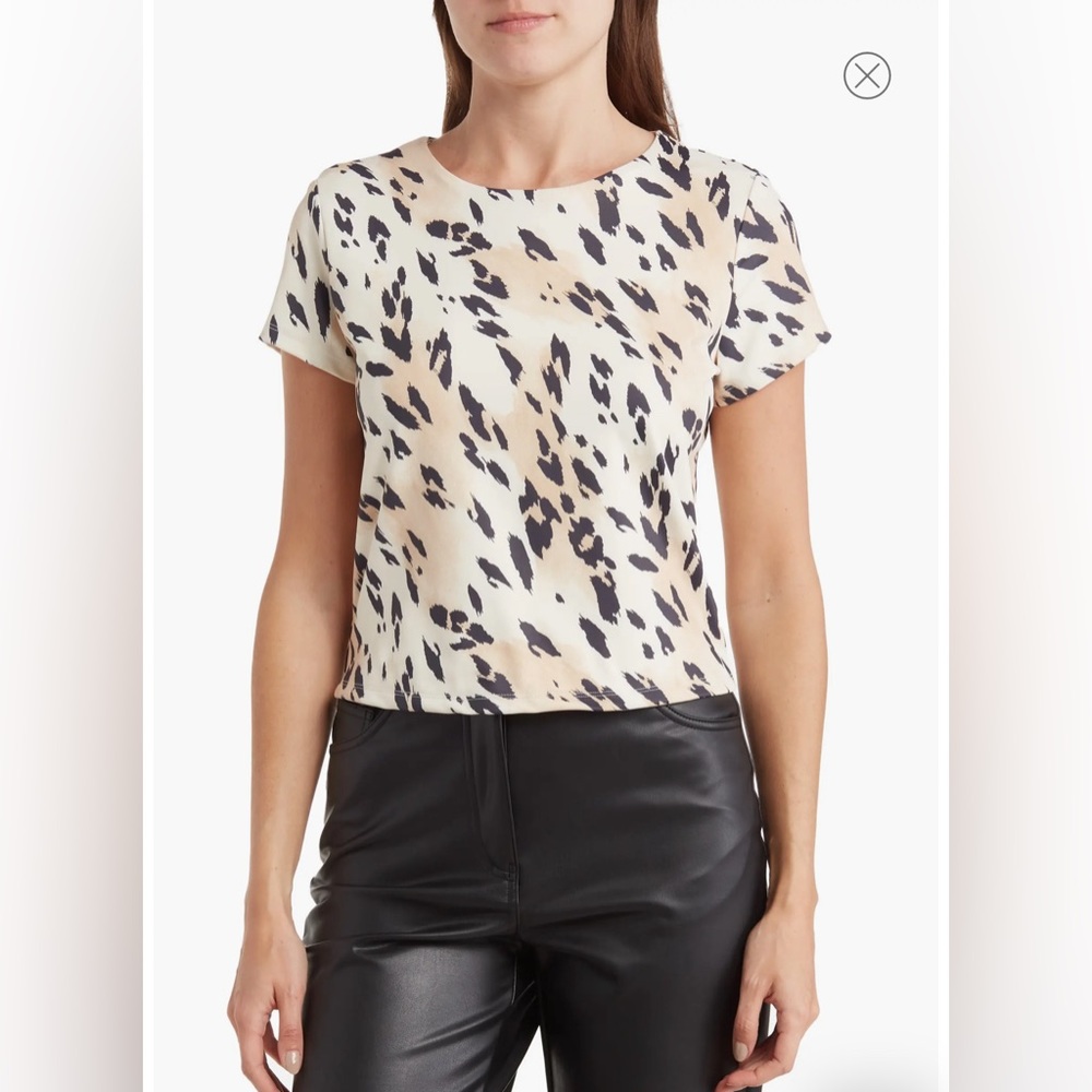 TRUTH Cheetah Print Crop Shirt Small